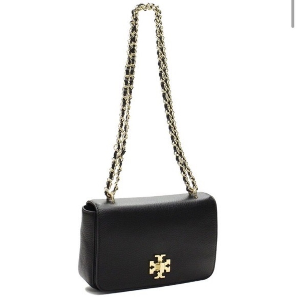 Tory Burch Leather Mercer Adjustable Shoulder And Crossbody Bag with Gold Accent